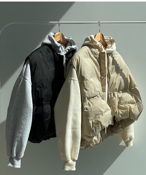 THISIS ダウンベスト ベスト ビッグシルエット ナイロン 中綿ベスト