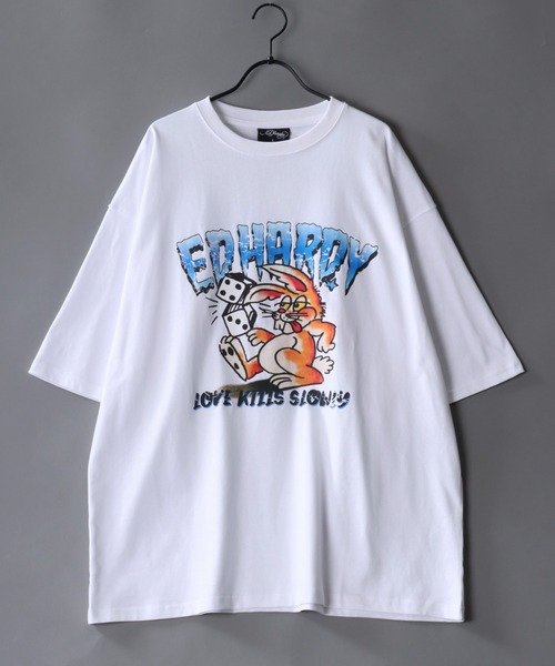 Ed Hardy（エド・ハーディー） tシャツ ヴィンテージライク ロック