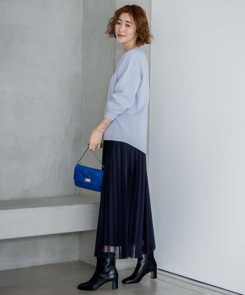 23区（ニジュウサンク） スカート 「洗える」チュール プリーツ