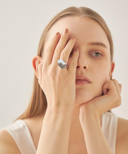 ete（エテ） 指輪 リング シェル タイト シマーリング レディース