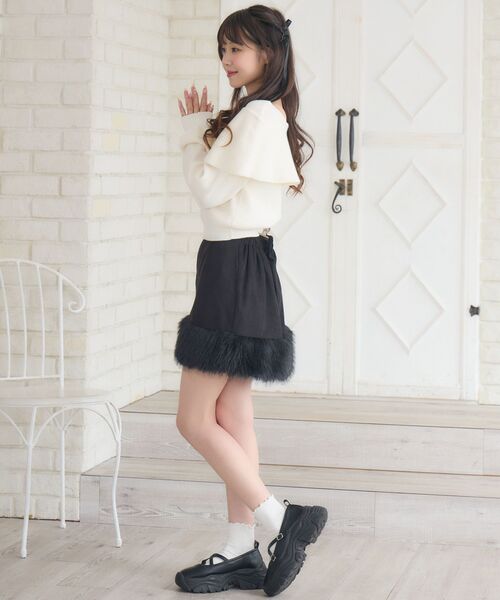 Emsexcite（エムズエキサイト） スカート 裾Fファー付ミニSK
