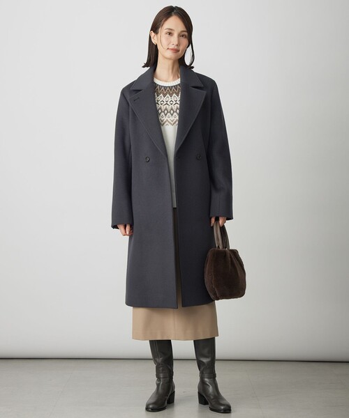 J.PRESS（J.プレス） コート アウター Pureラムウール ダブル ロング
