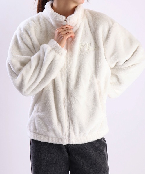 FILA（フィラ） ブルゾン アウター エコファー ジップアップ スタンド