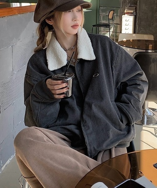 LADY LIKE（レディライク） ブルゾン アウター ワークテイスト裏ボア