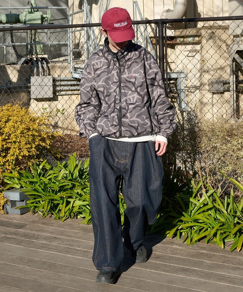 Perushu ブルゾン アウター Stand neck reversible nylon blouson