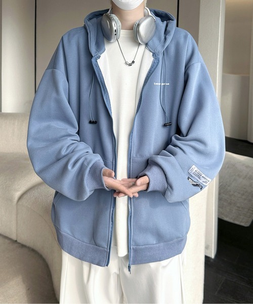 パーカー 25AW新色追加「FVLMEN」onepoint logo zip parka/ワン