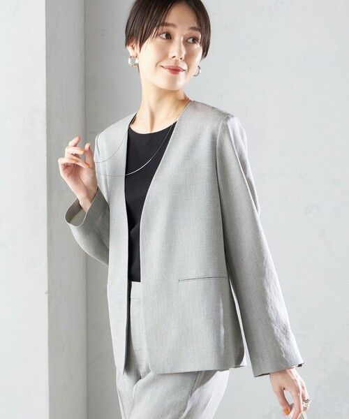 SHIPS（シップス） ジャケット ノーカラージャケット 「接触冷感