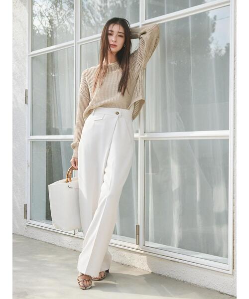 Te chichi（テチチ） パンツ 「宮本茉由着用」アシンメトリータック