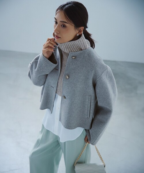 ノーカラーコート コート ウールリバー レディース : ZOZOTOWN Yahoo