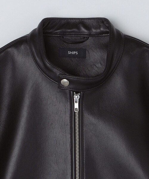 SHIPS（シップス） 革ジャン ライダース SHIPS: ラムレザー シングル