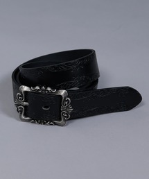 Ellno Loset（エルノロゼット） ベルト エンボスフラワーベルト メンズ