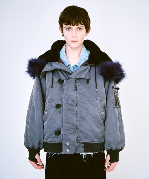 Camphor wood ma1 ma-1 fade processing nylon twill N2-B flight