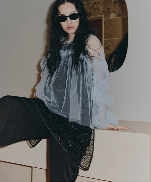 ANDRESD パンツドレス ダブルクロスオールインワンドレス / double