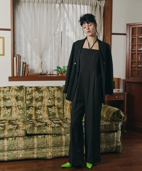 ANDRESD パンツドレス ダブルクロスオールインワンドレス / double