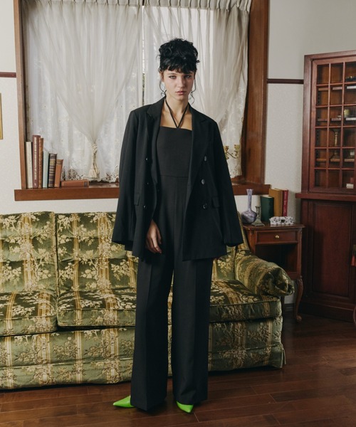 ANDRESD パンツドレス ダブルクロスオールインワンドレス / double