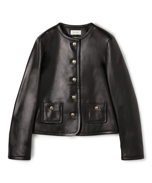 DES PRES（デプレ） ジャケット ノーカラージャケット ラムレザー