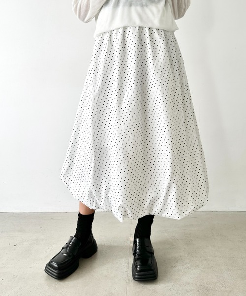 LOVALOT（ラバロット） スカート ドット柄 ロングバルーンスカート