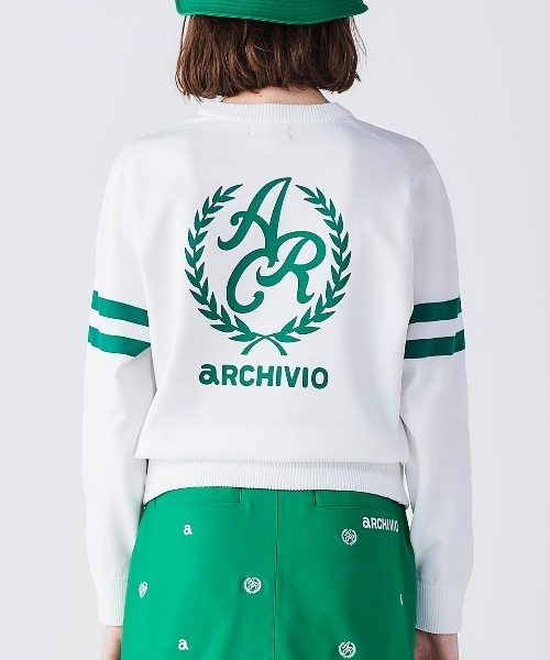archivio（アルチビオ） ニット セーター 「LADIES」エンブレム風
