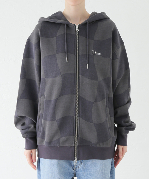パーカー 「Dime/ダイム」 CLASSIC CHECKMATE ZIP-HOODIE：裏起毛