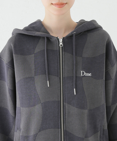 パーカー 「Dime/ダイム」 CLASSIC CHECKMATE ZIP-HOODIE：裏起毛
