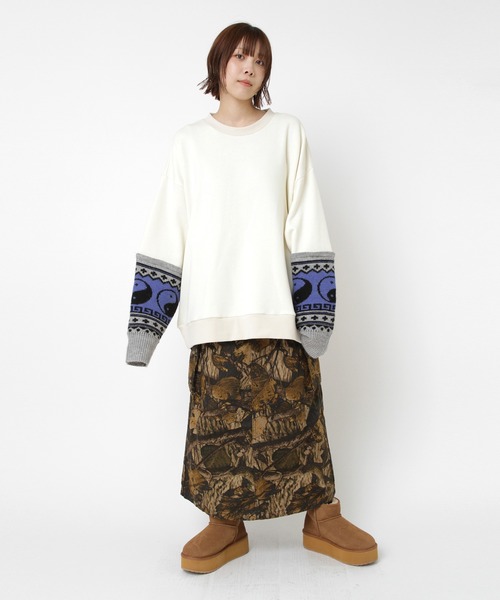 RNA（アールエヌエー） スカート G1101 カモフラージュカーゴロング