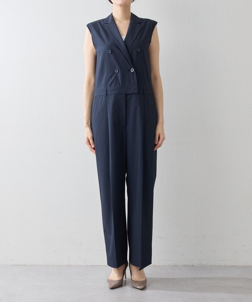 THE PAUSE オールインワン 「THE PAUSE」テーラーカラーノースリーブ