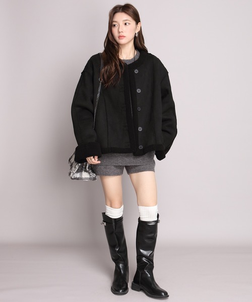 ムートンコート ボアコート 「シーズン最終値下げ」2WAYリバーシブル