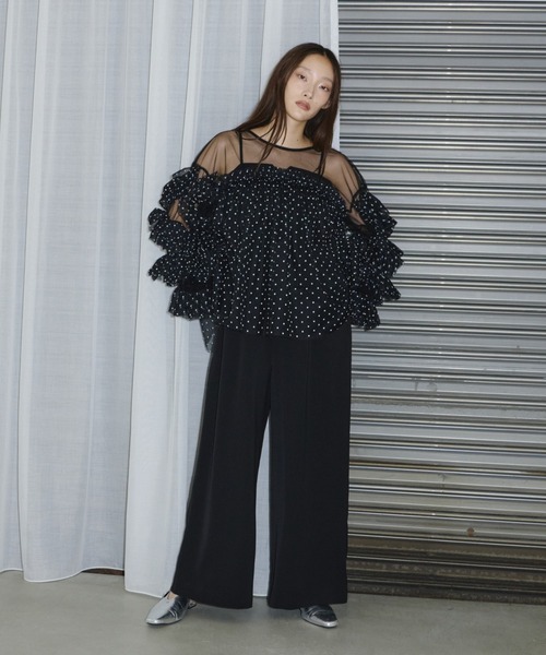 ANDRESD ドレス デコラティブチュールトップス / decorative tulle