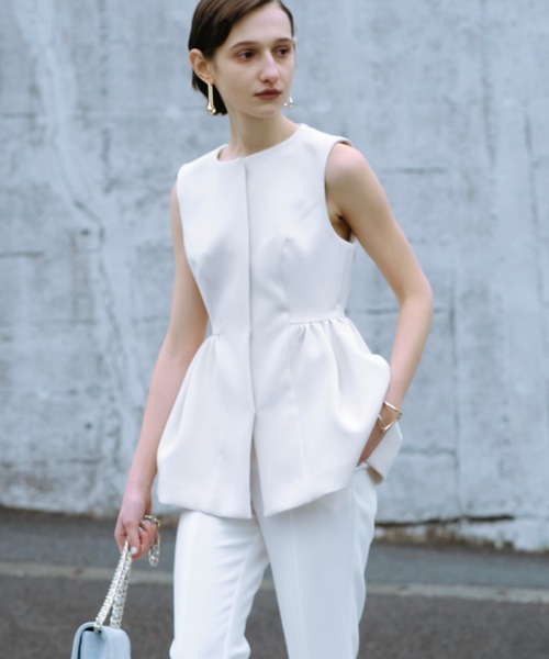 anuans（アニュアンス） ブラウス シャツ ペプラムフォルムトップス