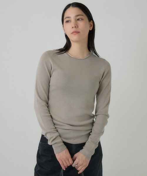 Chaos（カオス） ニット セーター /18G梳毛クルーネックニットプル