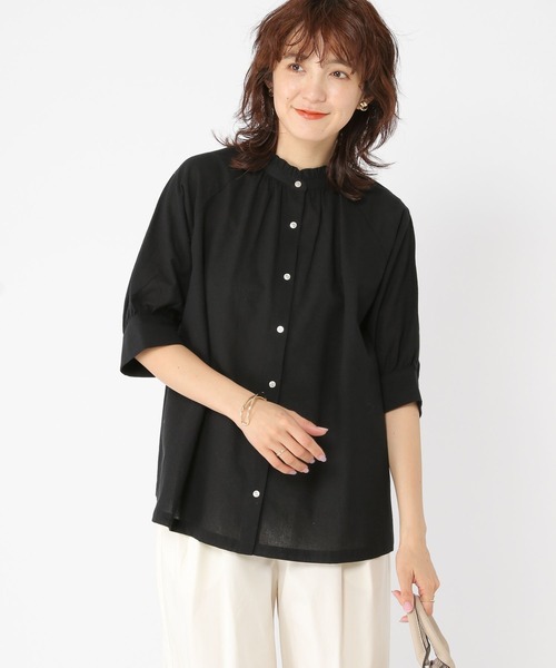 studio CLIP（スタディオクリップ） ブラウス シャツ シングルガーゼ襟