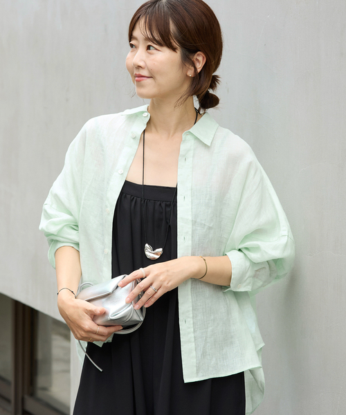 plage（プラージュ） ブラウス シャツ Linen Short シャツ レディース