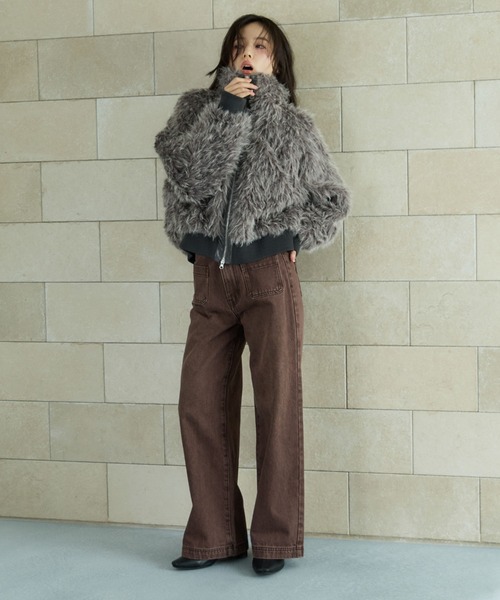 archives（アルシーヴ） ブルゾン アウター ZIPミックスファー