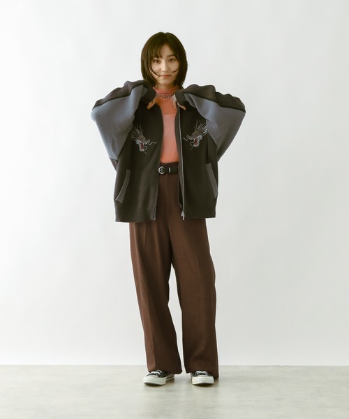 TASTE by Knit スカジャン 「TASTE by Knit」Knit embroidery sukajan