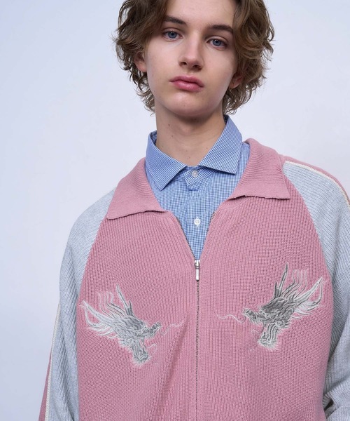 TASTE by Knit スカジャン 「TASTE by Knit」Knit embroidery sukajan