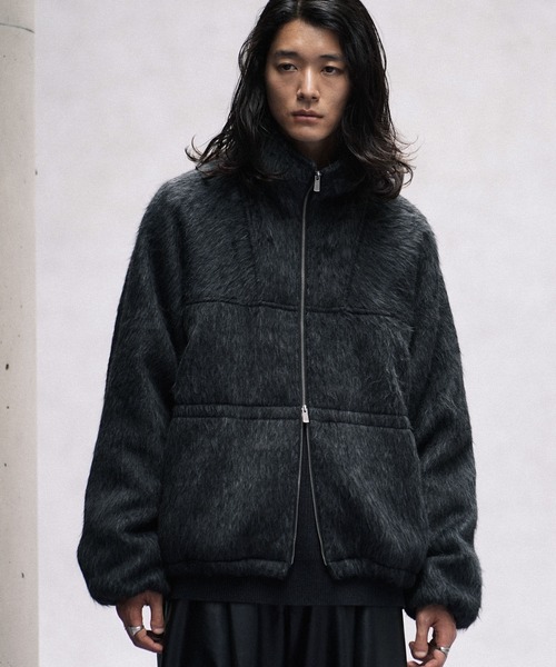 WYM LIDNM ブルゾン アウター WOOL BLEND SHAGGY SHORT BLOUSON メンズ