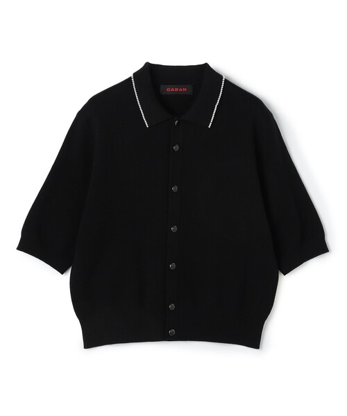 CABaN（キャバン） カーディガン コットンカシミヤ パールポロ