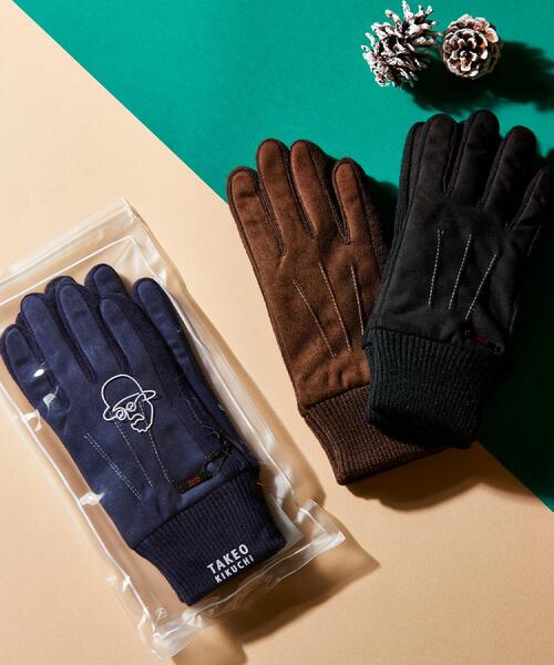 TAKEO KIKUCHI（タケオキクチ） 手袋 「スマホ対応」スエードライク