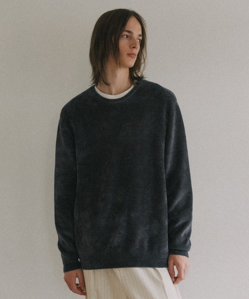 ADAM ET ROPE'（アダムエロペ） セーター ニット モールヤーン クルー