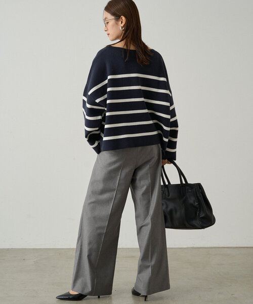 Loungedress（ラウンジドレス） ニット セーター ボーダーロゴニット