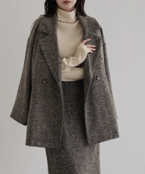 ジャケット テーラードジャケット ヘリンボーンWテーラージャケット