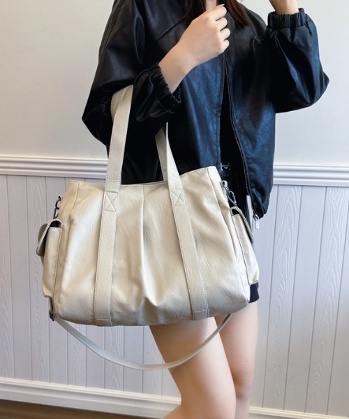 lilful ボストンバッグ 「大容量」マルチポケット 2WAY ボストン