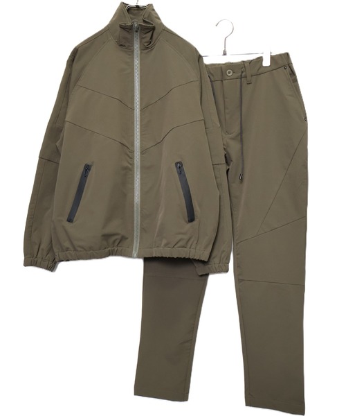 MMMM セットアップ MMMM/ナイロンストレッチ トラックトップ 切り替え