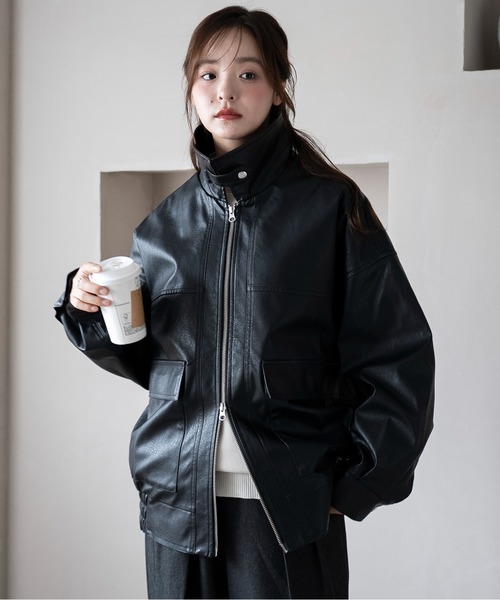 WEGO（ウィゴー） ブルゾン アウター WEGO/ファー襟付き ダブルジップ