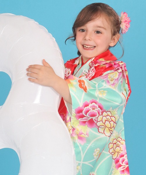 KYOETSU（京越） 着物 被布セット 七五三 3歳 女の子 9点セット C