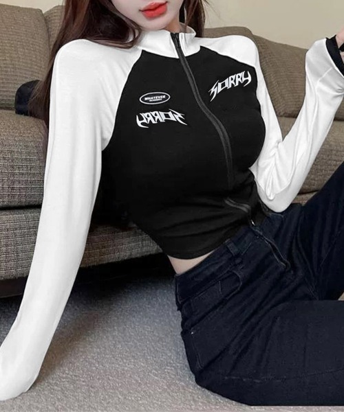 miniministore（ミニミニストア） tシャツ ロゴジップアップ