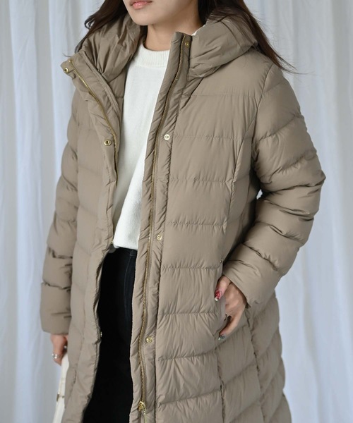 ＆HALF ダウンコート ダウンジャケット ストレッチダウンロングコート