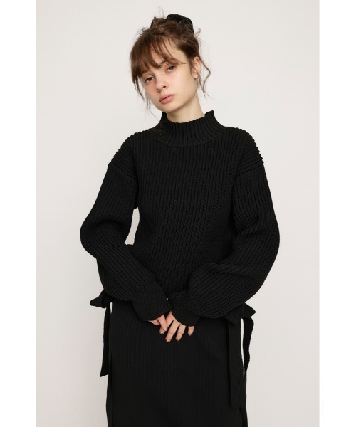 SLY（スライ） ニット セーター SIDE RIBBON LG TOPS サイド リボン