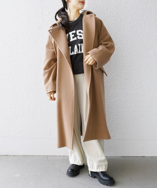 SHIPS any ステンカラーコート コート any: バルマカーン コクーン