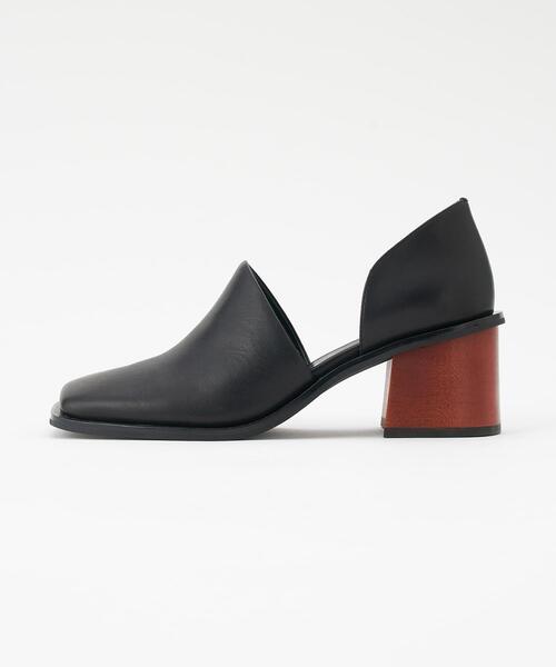 LANVIN en Bleu パンプス スクエアトゥサイドオープンパンプス